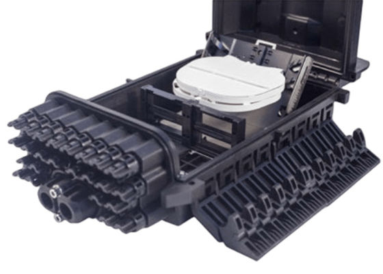 กล่องเลิกจ้างไฟเบอร์ FTTB 24 พอร์ตติดผนังสีดำ IP68 OM1 96Core