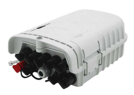 กล่องสิ้นสุดไฟเบอร์ ABS PLC 8 พอร์ต กล่องใส่ขั้วต่อออปติคัลสีเทา IP65