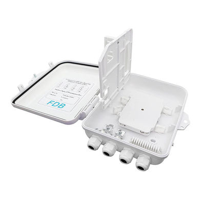 SC 1x8 PLC กล่องแยกไฟเบอร์ออปติก IP65 12Cores ติดผนัง