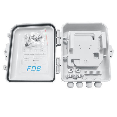 SC 1x8 PLC กล่องแยกไฟเบอร์ออปติก IP65 12Cores ติดผนัง