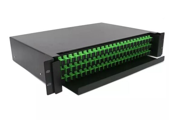 แผงแพทช์ไฟเบอร์ออปติก 2U 48 พอร์ต Fc Simplex Slide Out ODF