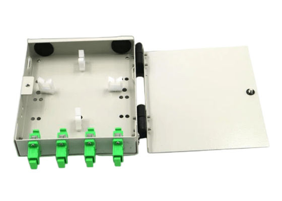 FTB Series กล่องเทอร์มินัลไฟเบอร์ออปติกแบบติดผนัง 4 แกน FTTH พร้อมอะแดปเตอร์ Apc