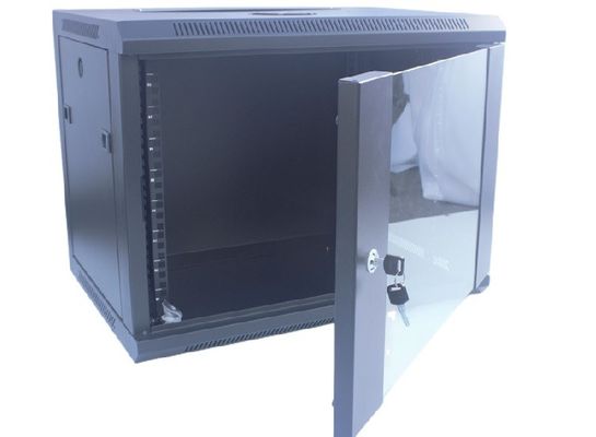 9U Server Rack Cabinet 19&quot; Wall Mount ถอดได้สีดำ Data Cabinet/Network Rack