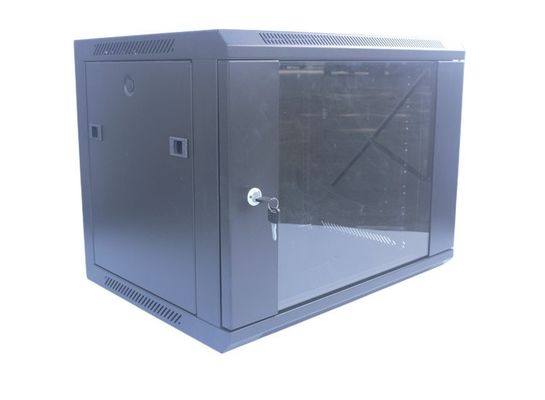 9U Server Rack Cabinet 19&quot; Wall Mount ถอดได้สีดำ Data Cabinet/Network Rack