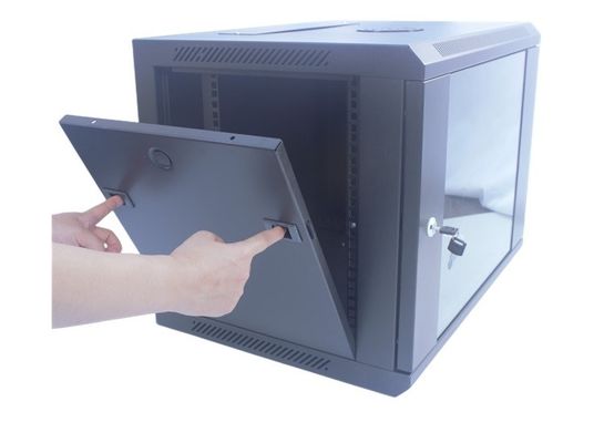 9U Server Rack Cabinet 19&quot; Wall Mount ถอดได้สีดำ Data Cabinet/Network Rack