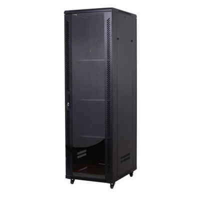 ตู้แร็คเซิร์ฟเวอร์ PDU ขาตั้งพื้น SPCC 42U 600*1000*2000MM