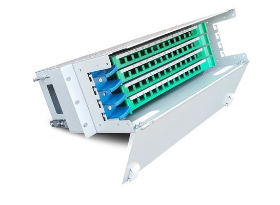 หน่วยกระจายออปติก ODF Singemode 48 พอร์ตแผงแพทช์ไฟเบอร์ออปติก LC