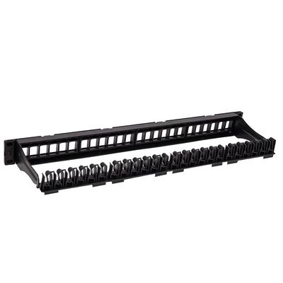 แผงแพทช์เครือข่าย CAT5 CAT6 UTP ว่างที่ไม่ได้โหลดแผงแพทช์พอร์ต RJ45 24