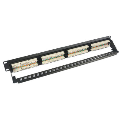 1U 24 พอร์ต Keystone Unshielded Patch Panel Keystone RJ45 DustProof