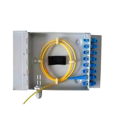FTTH กล่องเทอร์มินัลไฟเบอร์ออปติกแบบติดผนังขนาดเล็ก 8 พอร์ต SC / LC / ST / FC