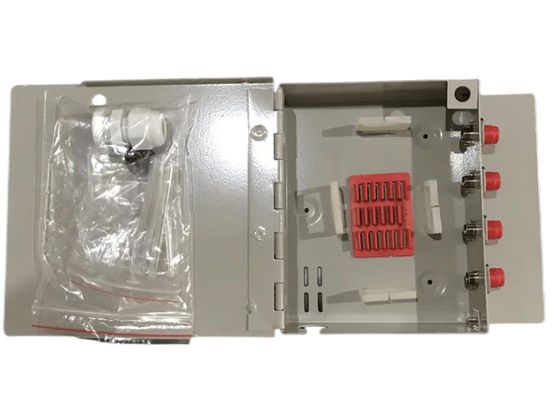 FTTH กล่องเทอร์มินัลไฟเบอร์ออปติกแบบติดผนังขนาดเล็ก 8 พอร์ต SC / LC / ST / FC