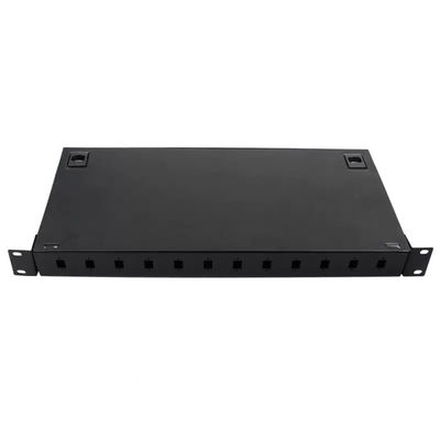 แผงแพทช์ Mount Rack โลหะ 12 LC Duplex Coupler กล่องเลิกจ้าง FTTH