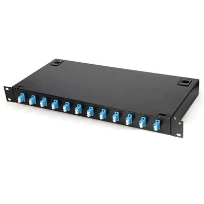 แผงแพทช์ Mount Rack โลหะ 12 LC Duplex Coupler กล่องเลิกจ้าง FTTH