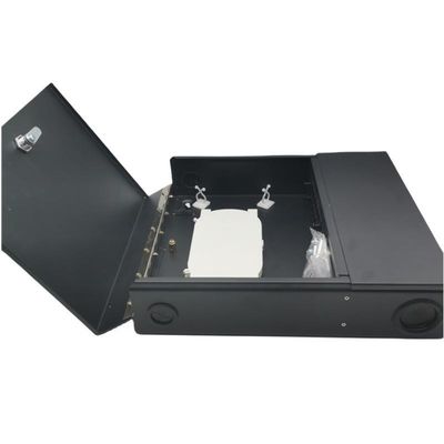 12/24/48cores 2door Black Optical Wall Mount Fiber Enclosure พร้อม Spools และ Adapter Plate