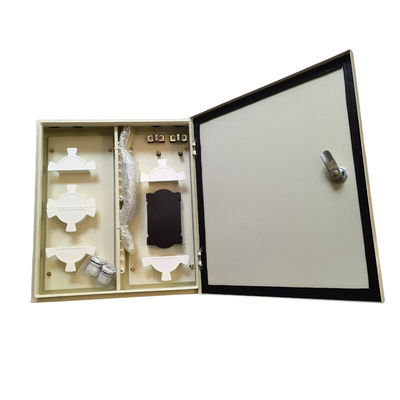 48 Core SC Wall Mount ODF สำหรับ FTTH/FTTX พร้อมพอร์ตเข้าขนาดเส้นผ่านศูนย์กลางสายเคเบิล 3-10 มม.