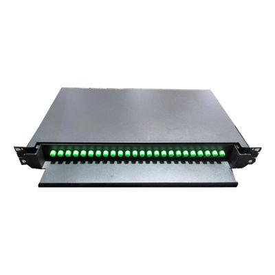 24C FC APC Fiber Count Optical Patch Panel สําหรับเส้นใย G652D / G657A1