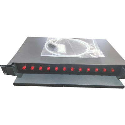 12 FC UPC Sliding Fiber Optic Patch Panel สําหรับการติดตั้งเครือข่ายที่มีประสิทธิภาพ
