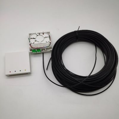 LC/APC กล่องปลายไฟเบอร์ที่เชื่อมต่อกันก่อน 4 กล่องไฟเบอร์ 10-100M กล่องออกกําแพง 4fo