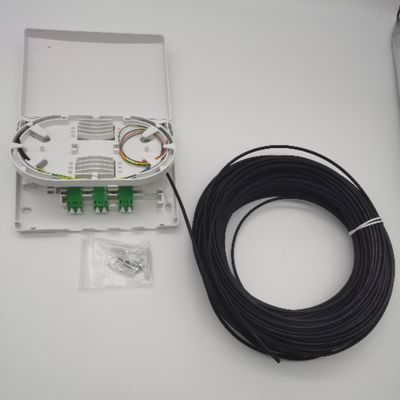 6Cores LC/APC พรีคอนเนคเตอร์ออฟติค แจกจําหน่ายกล่อง 6Fibers Wall Outlet PTO Box