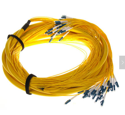 SM 9/125 G652D (OS2) LSZH 12 สายใย LC/UPC-LC/UPC สายใยออปติก Breakout 1M
