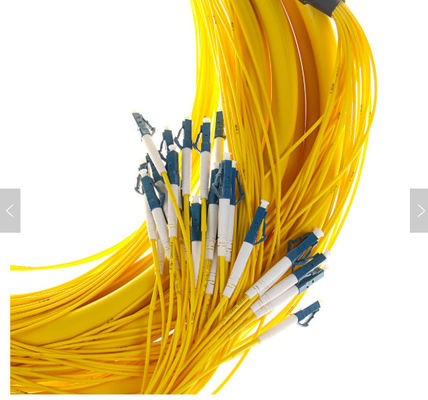 SM 9/125 G652D (OS2) LSZH 12 สายใย LC/UPC-LC/UPC สายใยออปติก Breakout 1M