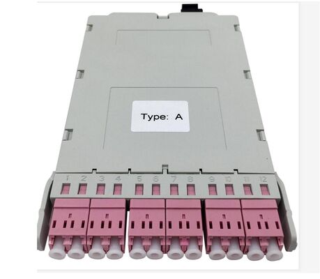 12 คอร์ส MPO-LC MTP-LC SM OM3 OM4 OM5 breakout ตลับโมดูล พลาสติก